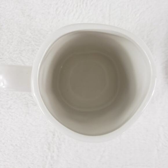 Rae Dunn ENJOY Coffee Mug Glossy White Black Lettering Oversized NWOT - Picture 4 of 5